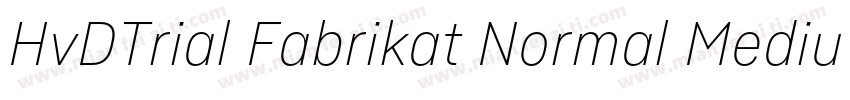 HvDTrial Fabrikat Normal Medium字体转换